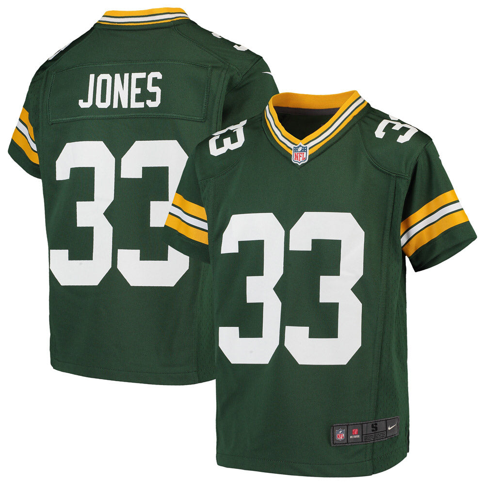 Aaron Jones Green Bay Packers Youth Game Jersey Green